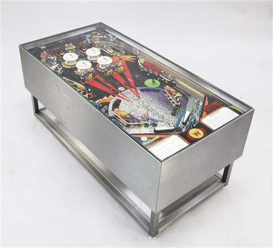 An unusual rectangular pinball coffee table, W.3ft 6.5in.